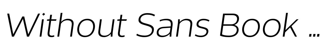 Without Sans Book Italic